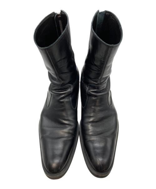 NO ID.（ノーアイディー）NO ID. (ノーアイディー) バックZIPヒールブーツ ブラック サイズ:40の古着・服飾アイテム