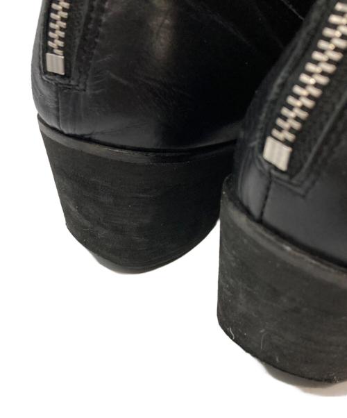 NO ID.（ノーアイディー）NO ID. (ノーアイディー) バックZIPヒールブーツ ブラック サイズ:40の古着・服飾アイテム