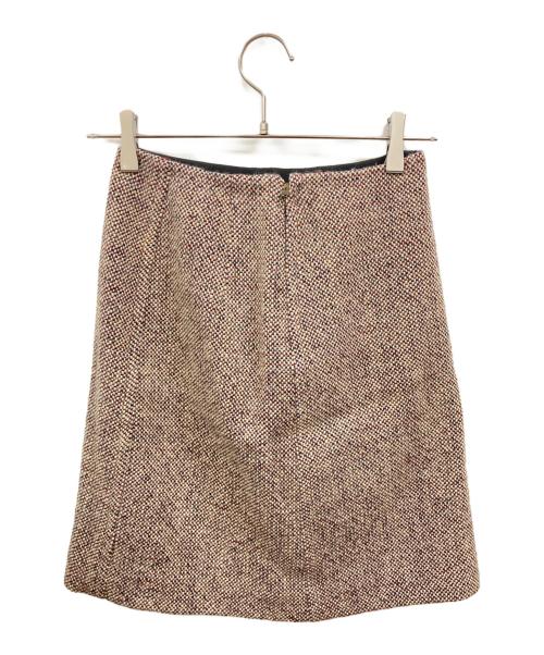 MIU MIU（ミュウミュウ）MIU MIU (ミュウミュウ) ウールツイードスカート ブラウン サイズ:36の古着・服飾アイテム