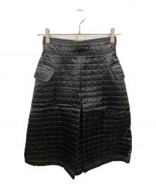 MIU MIU（ミュウミュウ）の古着「キルティングスカート」｜ブラック