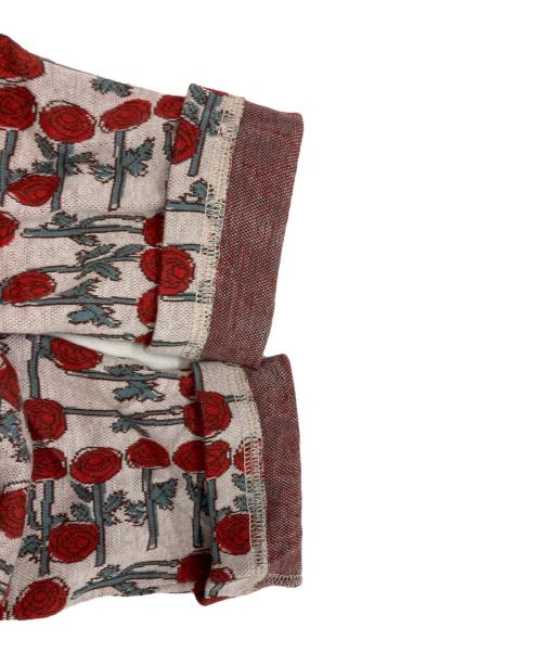 Marble SUD（マーブルシュッド）Marble SUD (マーブルシュッド) ranunculus JQ Backタックワンピース レッド×ピンク サイズ:Freeの古着・服飾アイテム