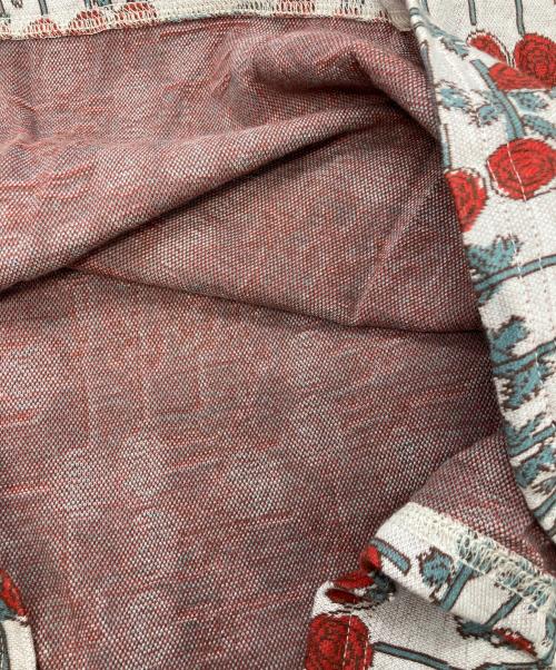 Marble SUD（マーブルシュッド）Marble SUD (マーブルシュッド) ranunculus JQ Backタックワンピース レッド×ピンク サイズ:Freeの古着・服飾アイテム