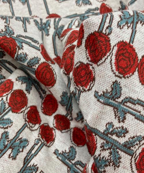 Marble SUD（マーブルシュッド）Marble SUD (マーブルシュッド) ranunculus JQ Backタックワンピース レッド×ピンク サイズ:Freeの古着・服飾アイテム