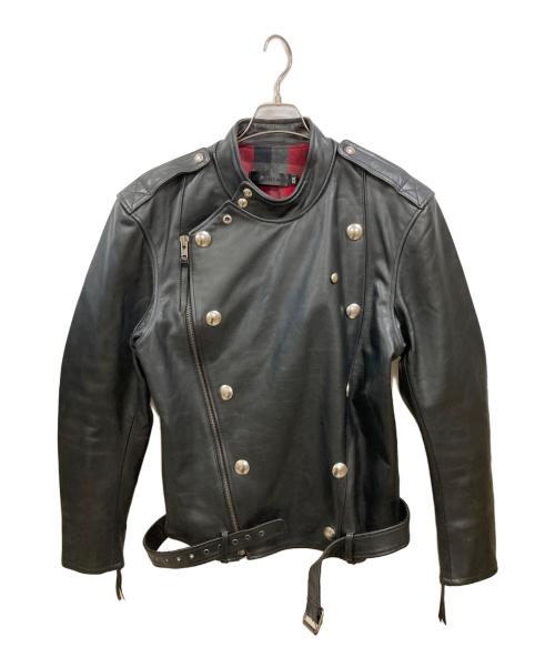 777 HARLEY ANGEL（ハーレーエンジェル）777 HARLEY ANGEL (ハーレーエンジェル) アビエイター型 シングルライダースジャケット ブラック サイズ:XXLの古着・服飾アイテム