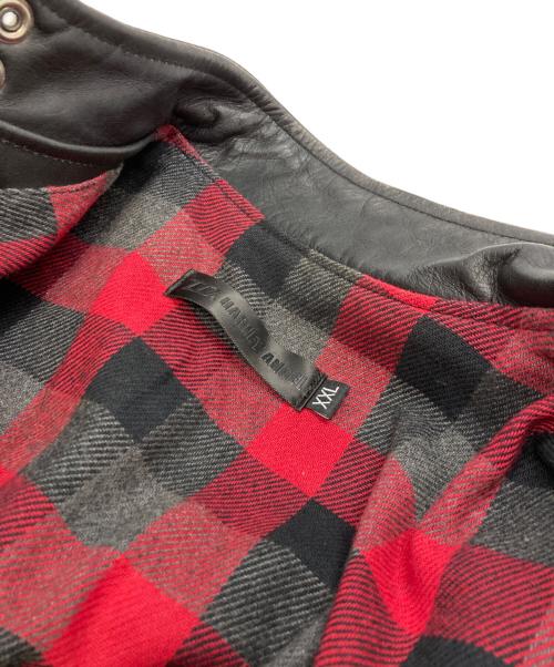 777 HARLEY ANGEL（ハーレーエンジェル）777 HARLEY ANGEL (ハーレーエンジェル) アビエイター型 シングルライダースジャケット ブラック サイズ:XXLの古着・服飾アイテム