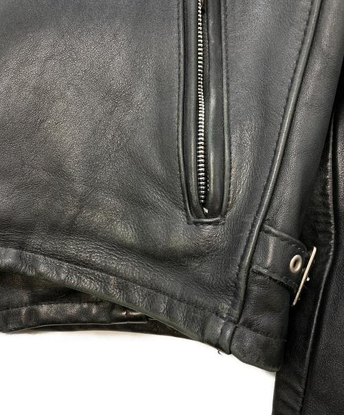 Schott（ショット）Schott (ショット) ライナー付カウレザーシングルライダースジャケット ブラック サイズ:34の古着・服飾アイテム