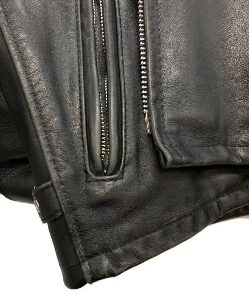 Schott（ショット）Schott (ショット) ライナー付カウレザーシングルライダースジャケット ブラック サイズ:34の古着・服飾アイテム