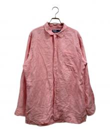 POLO RALPH LAUREN（ポロ・ラルフローレン）の古着「開襟リネンシルクシャツ」｜ピンク