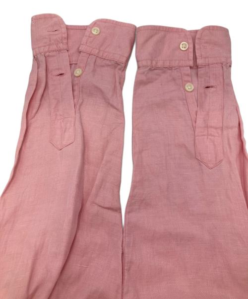 POLO RALPH LAUREN（ポロ・ラルフローレン）POLO RALPH LAUREN (ポロ・ラルフローレン) 開襟リネンシルクシャツ ピンク サイズ:Lの古着・服飾アイテム