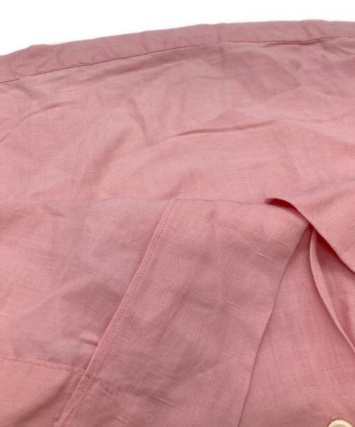 POLO RALPH LAUREN（ポロ・ラルフローレン）POLO RALPH LAUREN (ポロ・ラルフローレン) 開襟リネンシルクシャツ ピンク サイズ:Lの古着・服飾アイテム