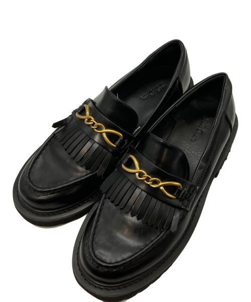 Mila Owen（ミラオーウェン）Mila Owen (ミラオーウェン) フリンジ付きローファー ブラック サイズ:24.5cmの古着・服飾アイテム