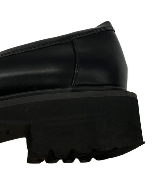 Mila Owen（ミラオーウェン）Mila Owen (ミラオーウェン) フリンジ付きローファー ブラック サイズ:24.5cmの古着・服飾アイテム