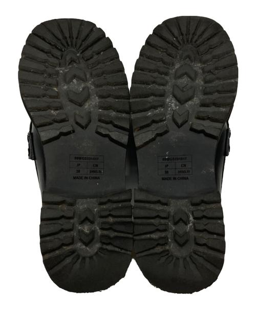 Mila Owen（ミラオーウェン）Mila Owen (ミラオーウェン) フリンジ付きローファー ブラック サイズ:24.5cmの古着・服飾アイテム