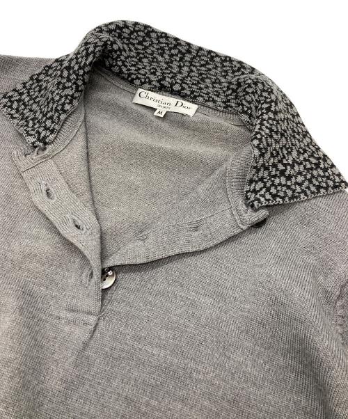 Christian Dior Sports（クリスチャン ディオールスポーツ）Christian Dior Sports (クリスチャン ディオールスポーツ) ニットポロシャツ グレー サイズ:Ｍの古着・服飾アイテム