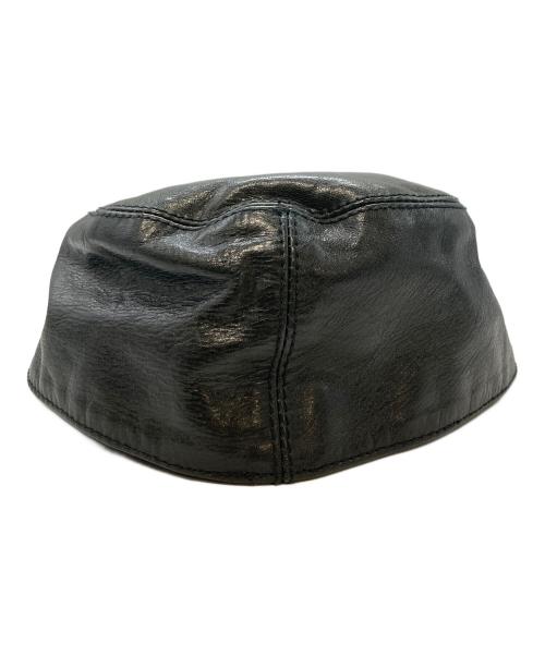 MARC JACOBS（マークジェイコブス）MARC JACOBS (マークジェイコブズ) レザーメカニックキャップ ブラック サイズ:Ｍの古着・服飾アイテム