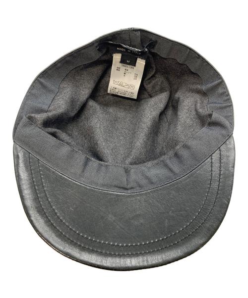 MARC JACOBS（マークジェイコブス）MARC JACOBS (マークジェイコブズ) レザーメカニックキャップ ブラック サイズ:Ｍの古着・服飾アイテム
