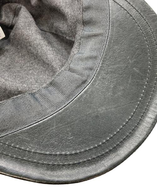 MARC JACOBS（マークジェイコブス）MARC JACOBS (マークジェイコブズ) レザーメカニックキャップ ブラック サイズ:Ｍの古着・服飾アイテム