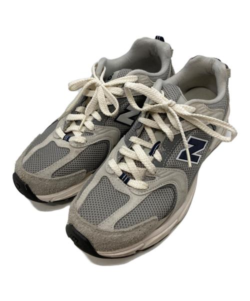 NEW BALANCE（ニューバランス）NEW BALANCE (ニューバランス) ローカットスニーカー グレー×ベージュ サイズ:26.5cmの古着・服飾アイテム