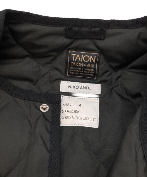 niko and（ニコアンド）niko and (ニコアンド) TAION (タイオン) キルティングジャケット ブラック サイズ:Ｍの古着・服飾アイテム