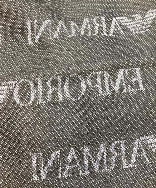 EMPORIO ARMANI（エンポリオアルマーニ）EMPORIO ARMANI (エンポリオアルマーニ) マフラー グレー×ブラックの古着・服飾アイテム