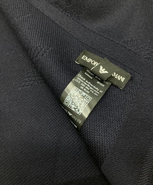 EMPORIO ARMANI（エンポリオアルマーニ）EMPORIO ARMANI (エンポリオアルマーニ) マフラー ネイビーの古着・服飾アイテム