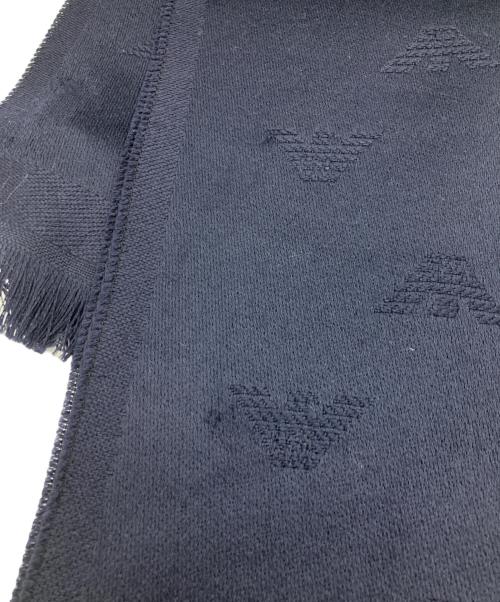 EMPORIO ARMANI（エンポリオアルマーニ）EMPORIO ARMANI (エンポリオアルマーニ) マフラー ネイビーの古着・服飾アイテム