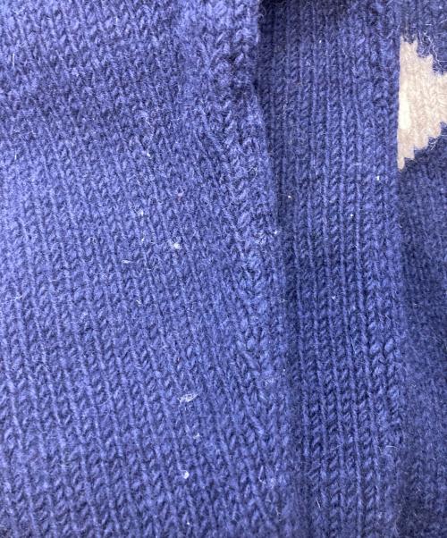 USED（ユーズド）USED (ユーズド) フラワーモチーフエクアドルニット ネイビー サイズ:不明の古着・服飾アイテム