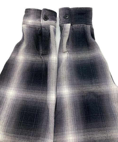 HOUSTON（ヒューストン）HOUSTON (ヒューストン) オンブレヘビネルチェックシャツ ブラック×ホワイト サイズ:XLの古着・服飾アイテム