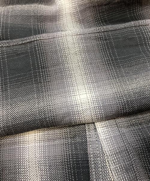 HOUSTON（ヒューストン）HOUSTON (ヒューストン) オンブレヘビネルチェックシャツ ブラック×ホワイト サイズ:XLの古着・服飾アイテム