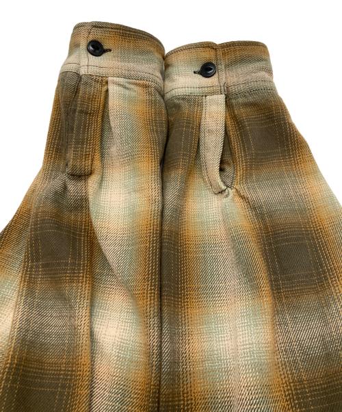 HOUSTON（ヒューストン）HOUSTON (ヒューストン) オンブレヘビネルチェックシャツ ブラウン サイズ:XLの古着・服飾アイテム