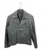 TAKEO KIKUCHIタケオキクチ）の古着「ラムレザーダブルライダースジャケット」｜グレー