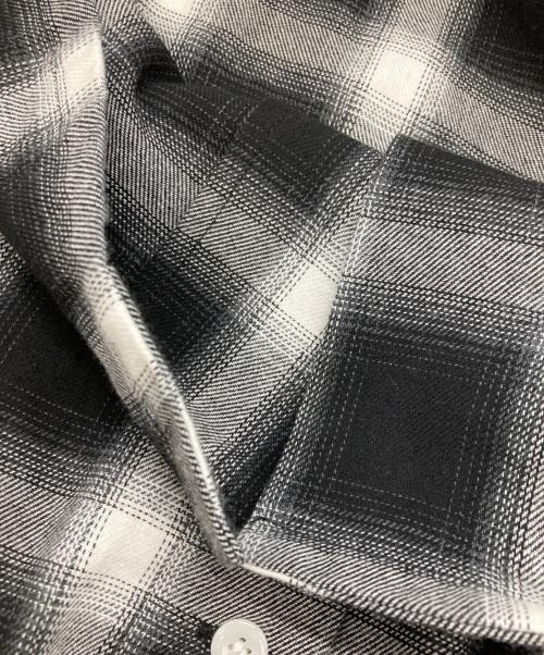 BACKERS（バッカーズ）BACKERS (バッカーズ) オンブレチェックシャツ ホワイト×ブラック サイズ:Lの古着・服飾アイテム