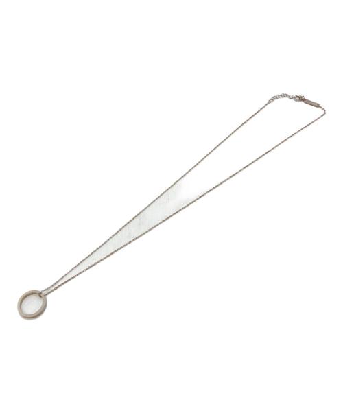 Maison Margiela（メゾンマルジェラ）Maison Margiela (メゾンマルジェラ) ロゴ リング ネックレス シルバーの古着・服飾アイテム