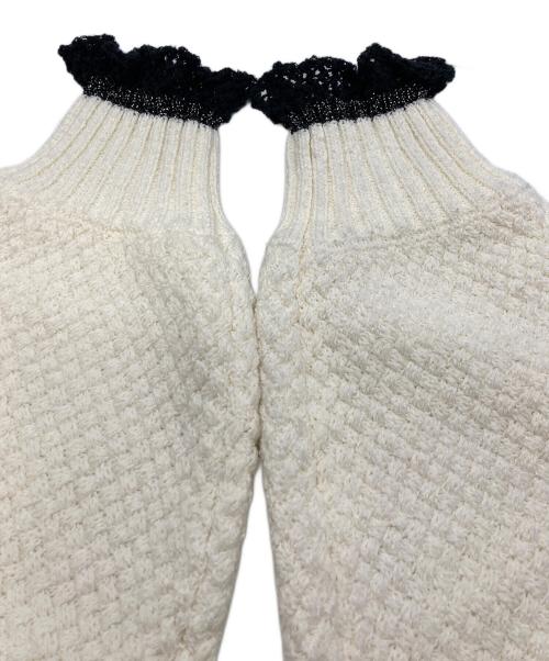 COEL（コエル）COEL (コエル) バイカラーフリルカーディガン ホワイト サイズ:Freeの古着・服飾アイテム