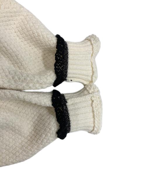 COEL（コエル）COEL (コエル) バイカラーフリルカーディガン ホワイト サイズ:Freeの古着・服飾アイテム