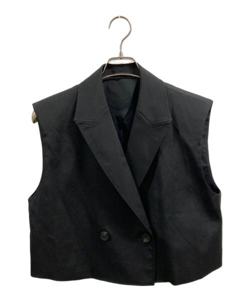 Whim Gazette（ウィムガゼット）Whim Gazette (ウィムガゼット) スリーブレスジャケット ブラック サイズ:Freeの古着・服飾アイテム