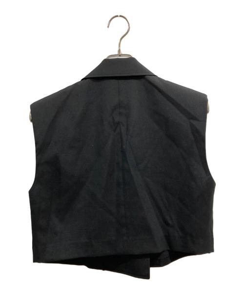 Whim Gazette（ウィムガゼット）Whim Gazette (ウィムガゼット) スリーブレスジャケット ブラック サイズ:Freeの古着・服飾アイテム