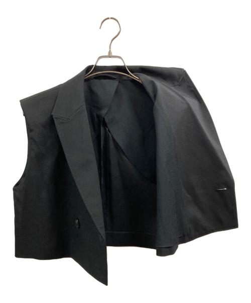 Whim Gazette（ウィムガゼット）Whim Gazette (ウィムガゼット) スリーブレスジャケット ブラック サイズ:Freeの古着・服飾アイテム