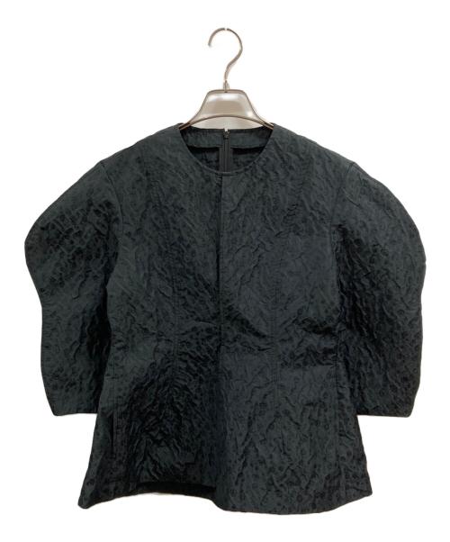 cygne（シーニュ）cygne (シーニュ) ジャガードフォルムトップス Lucile ブラック サイズ:Freeの古着・服飾アイテム