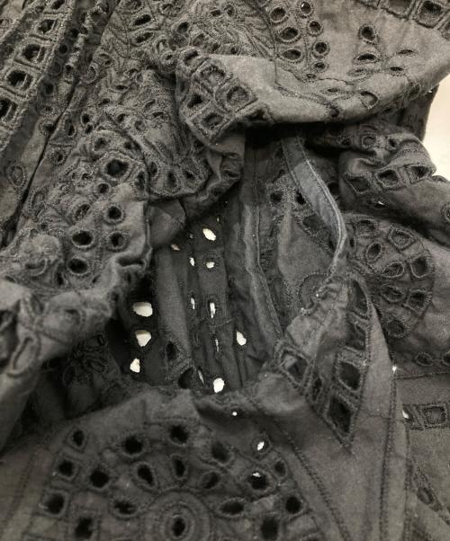 GANNI（ガニー）Ganni (ガニー) カットワークブラウス ブラック サイズ:34の古着・服飾アイテム