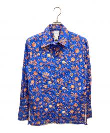 patou（パトゥ）の古着「オーガニックコットンプリントシャツ」｜ブルー