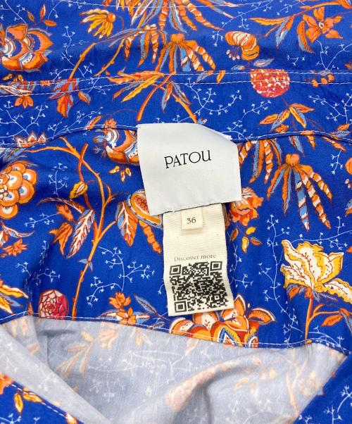 patou（パトゥ）Patou (パトゥ) オーガニックコットンプリントシャツ ブルー サイズ:36の古着・服飾アイテム