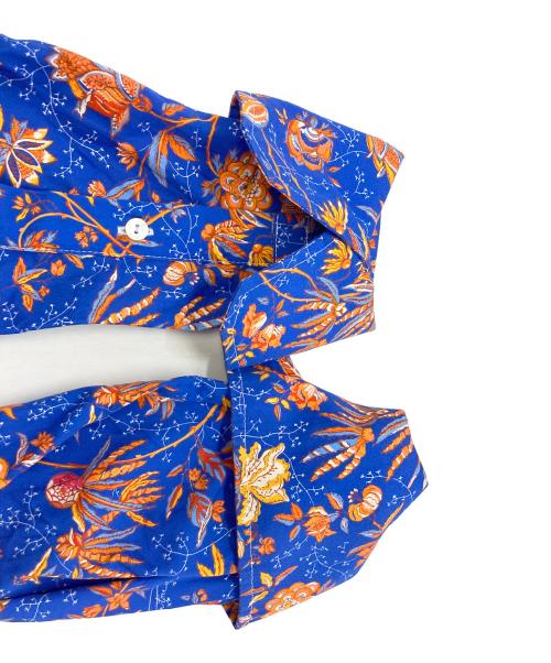 patou（パトゥ）Patou (パトゥ) オーガニックコットンプリントシャツ ブルー サイズ:36の古着・服飾アイテム