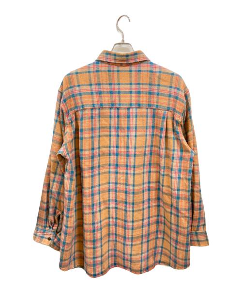 ANCELLM（アンセルム）ANCELLM (アンセルム) 25AW　NEL CHECK OVER WORK SHIRT　ANC-SH74-A　アンセルム ブラウン×ブルー サイズ:1の古着・服飾アイテム