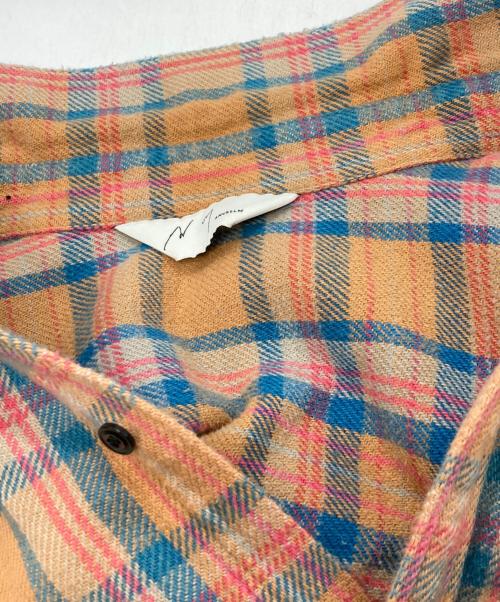 ANCELLM（アンセルム）ANCELLM (アンセルム) 25AW　NEL CHECK OVER WORK SHIRT　ANC-SH74-A　アンセルム ブラウン×ブルー サイズ:1の古着・服飾アイテム