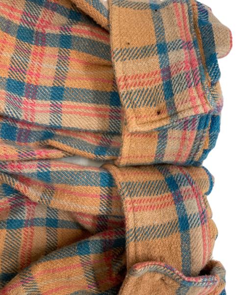 ANCELLM（アンセルム）ANCELLM (アンセルム) 25AW　NEL CHECK OVER WORK SHIRT　ANC-SH74-A　アンセルム ブラウン×ブルー サイズ:1の古着・服飾アイテム