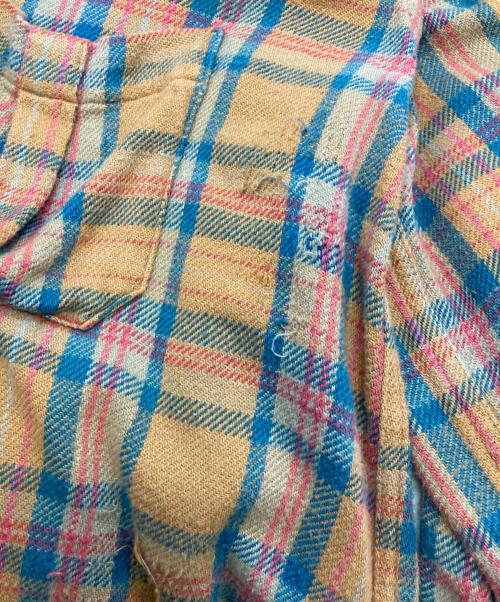 ANCELLM（アンセルム）ANCELLM (アンセルム) 25AW　NEL CHECK OVER WORK SHIRT　ANC-SH74-A　アンセルム ブラウン×ブルー サイズ:1の古着・服飾アイテム