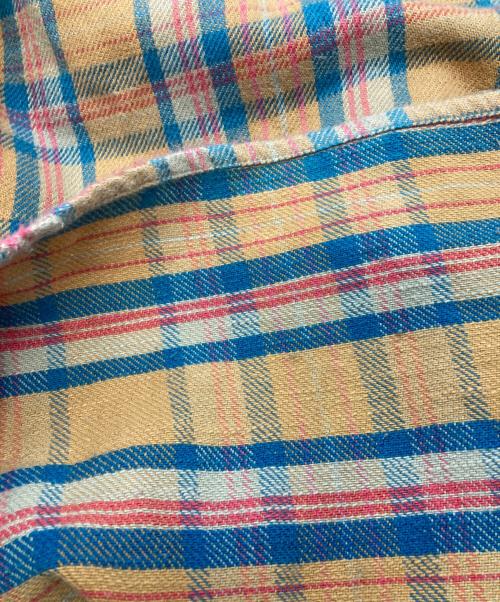 ANCELLM（アンセルム）ANCELLM (アンセルム) 25AW　NEL CHECK OVER WORK SHIRT　ANC-SH74-A　アンセルム ブラウン×ブルー サイズ:1の古着・服飾アイテム