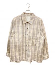 ANCELLM（アンセルム）の古着「C/R CHECK SHIRT　ANC-SH65-A」｜ホワイト