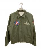 AVIREXアヴィレックス）の古着「スーヴェニアジャケット」｜ホワイト×カーキ
